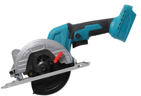 Sega circolare senza fili 18 V, mini motosega portatile senza fili per la lavorazione del legno, profondità di taglio e angolo di inclinazione regolabili (batteria, caricatore o lama non inclusi)