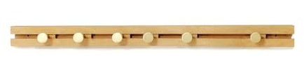 anaan Slide väggkroklist, garderob, trä, vägggarderob, väggkrokar, garderobskrok, vägggarderob för väggmontering, design (6 krokar 60 cm)