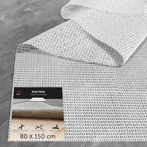 aboveBED Antirutschmatte für Teppich 80 x 150cm, Teppich Antirutschunterlage, Rutschmatte Teppichunterlage rutschfest Teppichstopper, Mehrzweckmatte Antirutschmatte