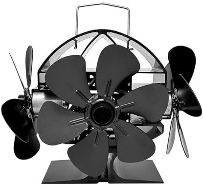 Ventilateur de poêle alimenté par la chaleur pour combustion du bois, ventilateur silencieux en alliage d'aluminium amélioré pour un environnement confortable et silencieux