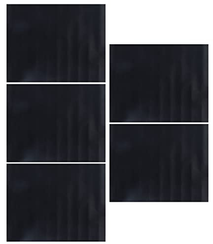 Tapis de Barbecue Antiadhésif Réutilisable Enduit de PTFE Tapis de Cuisson Rectangulaire pour Griller en Plein Air Camping Pique-Nique Tissu en Fibre de Verre 50x40cm 5Pcs