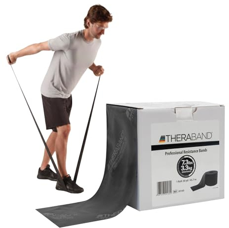 THERABAND Resistance Bands, Physio Bands – 50 Yard, Heavy Level 5, Black
