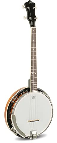 Gewa 505015 Banjo Select 4 Cuerdas, Parche Original Remo, con Estuche