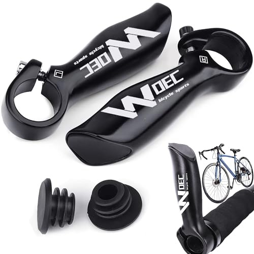 WDEC 2 Piezas Extremos de Manillar de Bicicleta Aleación de Aluminio 22,2 mm Manijas de Seguridad con 2 Topes de Extremo para Bicicleta de Carretera, Bar Ends Bicicleta de Montaña, Ciclismo Bicicleta
