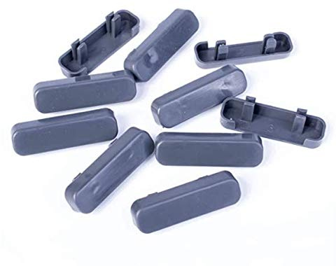 Lot de 15 bouchons de vidange en PVC pour fenêtre avec trous de drainage en uPVC double vitrage Gris