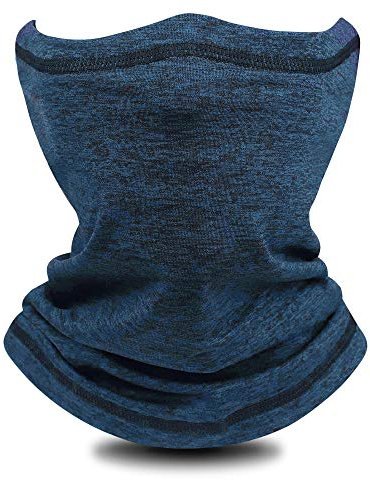 Tusenpy Calentador de Cuello de Invierno Bufanda para Hombre y Mujer, Braga Cuello de Cálido Tubular,Multifuncional Pasamontañas de Forro Polar Catiónico para Esquí Moto Bicicleta Correr (azul)