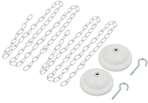 Ruilogod 2 stücke 90 cm länge edelstahl lampenkette w schraubhaken abdeckung cap