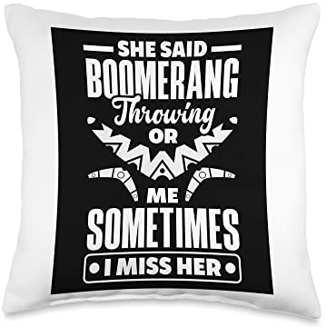 Eat Sleep Boomerang Repeat Boomerang Thrower Boomerang Sport Throw Pillow