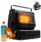 Campingheizung 1300 Watt, 2 in1 - Gasheizung & Campingkocher/Gaskartusche, Zeltheizung, Heizstrahler mit MSF-1a Winterkartuschen (Gasheizung + 4 Gaskartuschen (Butan/Propan))