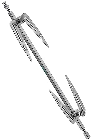 INOOMP Edelstahl Drehspieß Grillgabel 25Cm - Universal BrathäHnchengabel FüR HeißLuftfritteusen Und ÖFen Einfach Zu Reinigen Ideal FüR Bbq Und Familienessen