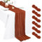 6 Stück Terrakotta Seihtuch Tischläufer 3 m Boho Gaze Tischläufer 55 x 300 cm rustikal romantisch Langer Tischläufer für Hochzeit Party Brautparty Erntedankfest Weihnachtsdekoration