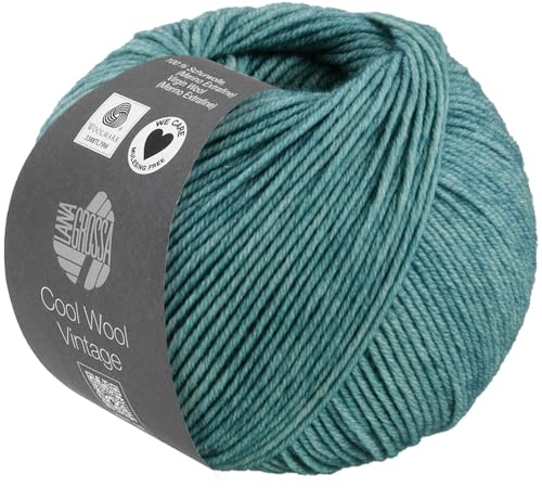 LANA GROSSA Cool Wool Vintage | Merinoklassiker mit Ton-in-Ton Farbeffekt | Handstrickgarn aus 100% Schurwolle (Merino extrafein) | 50g Wolle zum Stricken & Häkeln | 160m Garn FB 7379