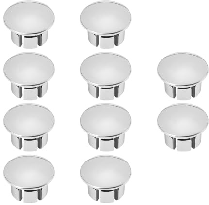 The Lord of the Tools 10Pcs Cycling Handlebar Bar End Plugs Mountain Road Handlebar Cover Plugs Accessories Electroplating Process Silver 18.5x18.5mm