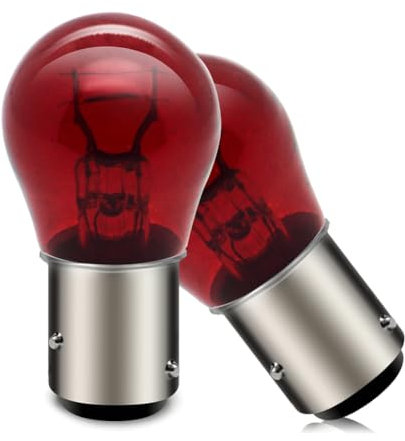 SOFOC-BAW15D PR21W/5W Luci Freno Luce Posizione Luce Posteriore Per Auto/Barche & Camper S25 12V Rosso Doppio Contatto 2Pez