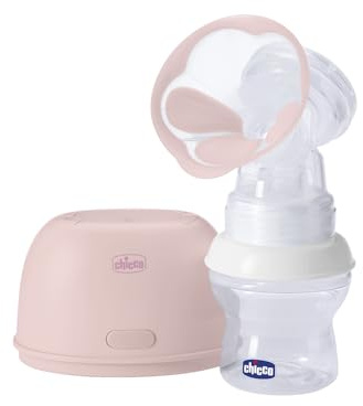 Chicco Sacaleches Eléctrico Stimolatte, Cómodo y Fácil de Usar, Copa Suave en el Pecho, 2 Modos de Extracción, 10 Niveles de Intensidad, Tapa Hermética y Tetina NaturalFeeling Incluidas