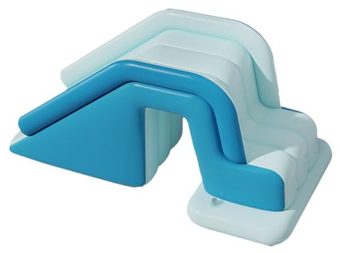 Tobogán acuático inflable con antideslizante, tobogán gigante familiar PVC para jardín, parque, plegable y portátil con bolsa de transporte