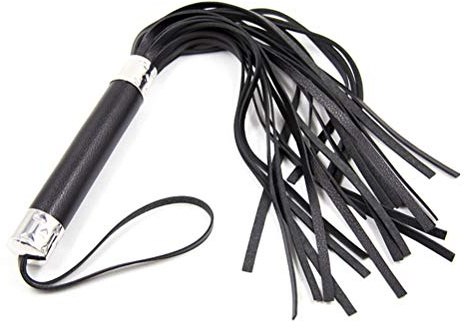 Shawa Flogger Fouet en Cuir Cravache Esclave Fetish S&M Bondages Massage Fouet à la Fessée Sex Toys Un Jeu de rôle Accessoire de théâtre (Noir)