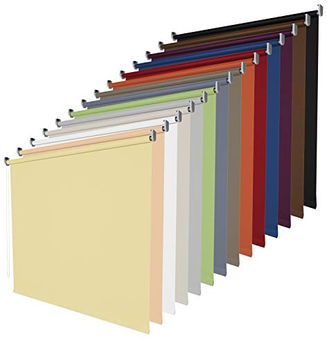 Fensterrollo Seitenzugrollo Rollo lichtdurchlässig Blickdicht B202 x H180 cm Stoff Hellgrau, mit Metallträger zum Bohren Tageslichtrollo Kettenzugrollo Sonnenschutz Sichtschutz für Fenster Tür