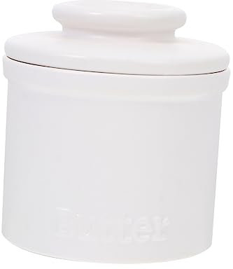 RORPOIR 1stk Butterdose Keramik K?se Jar Thekenbutterhalter Porzellan Buttertopf Aus Keramik Butterbehälter Butterfass Küchenkanister Geschirr Set Buttertablett Weiß Mini Kaffeepulver