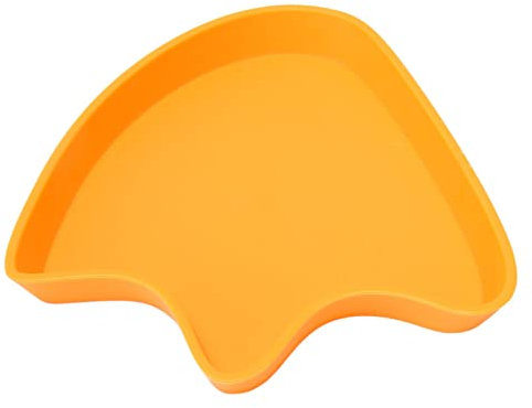 JOROBURO Reptilien-Futternapf, Fußabdruck-Form, Großes Fassungsvermögen, Reptilien-Futternapf, Reptilien-Futterwassernapf, Flache Trinkschale, Wasserplatte für Eidechsen-Reptilienbedarf(L)