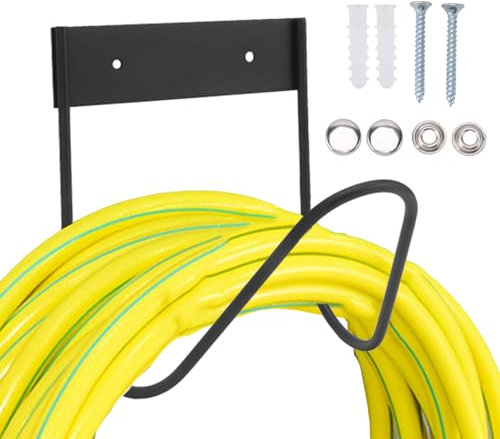 Support de Tuyau D'arrosage, Crochets de Tuyau Con Fait de Fer, Support Mural Extérieur Robuste Résistant à Rouille pour Tuyau d'arrosage, pour Tuyau pour Jardin, Garage et Atelieru