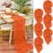 6 Stück Seihtuch Tischläufer Orange,55 x 300 cm Rustikaler Gaze Stoff Boho Tischläufer Käsetuch Cheesecloth Tischläufer Hochzeit Tischdecke für Hochzeitsfeier Brautparty Tischdekoration