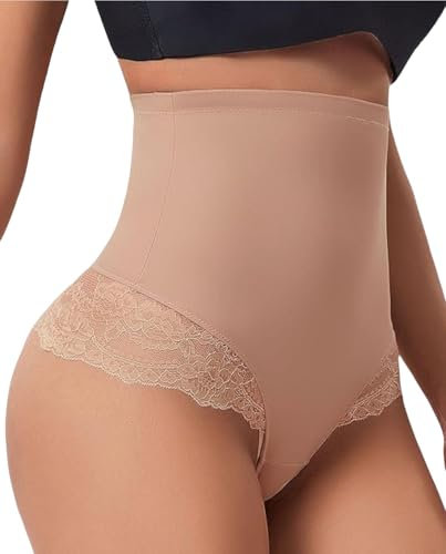 HAUS ESSENZ Bandeau réducteur pour femme culotte taille haute réducteur abdominal bandeau réducteur ventre culotte réducteur femme culotte réducteur bandeau invisible, beige, L