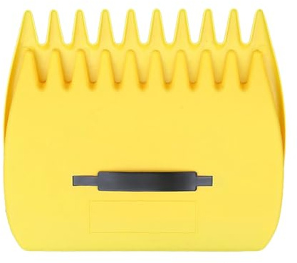 NTf248 NTf248 - Rastrello a mano per foglie e guanti, in plastica leggera, per raccogliere foglie tagliate, erba (1 set giallo) NTf248 (giallo, 34 cm)
