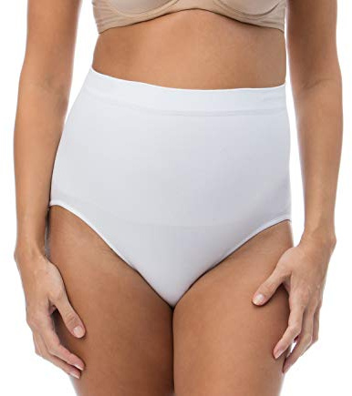 RelaxMaternity 5200 (Bianco, L) Slip Post Parto Contenitivo Cotone Modellante Pancia