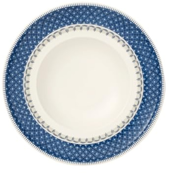 Villeroy und Boch Casale Blu Suppenteller, Premium Porzellan, blau/weiß, 25cm