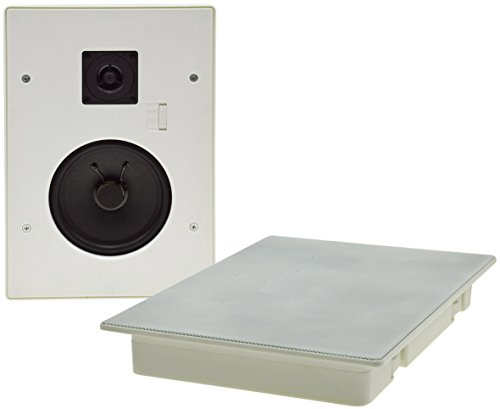ChiliTec Einbaulautsprecher Wand Decke Lautsprecher 2-Wege Flatpanel 120Watt Einbautiefe 34mm Speaker Weiß