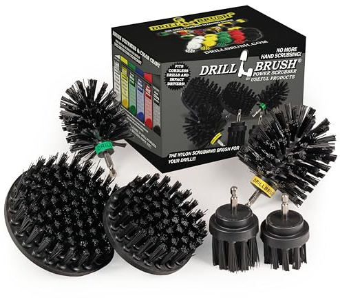 The Ultimate No-Wire Grill Brush Kit - BBQ-tillbehör - Borrborste - Rostborttagare - Gjutjärnsstekpanna - Grillrengörare - Grillborste - Grilltillbehör - Grillskrapa - Elektrisk rökare - Gasgrill