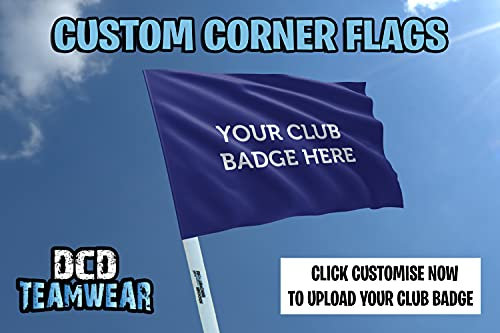 Navy personalised football corner flags customised with your team logo (Set of 4 flags) (4 Flags Only)