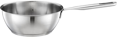Fiskars Padella Sauté, Ø 20 cm / 2 L, Padella Rivestita, Adatta per Tutti i Piani Cottura, Acciaio Inox Riciclato, All Steel, Argento, 1064748