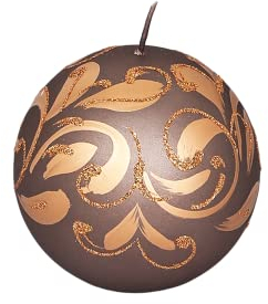 G Decor Florentino Bougies boules à paillettes dorées