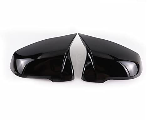 Spiegelkappen 1 Paar Für BMW X1 F48 X2 F39 F40 F53 F44 Z4 G39 2016-2023 MStyle Rückansicht Seitenkoffer Trim Auto Rückspiegelkappen Seitenspiegel Abdeckkappen(Black-2pcs)