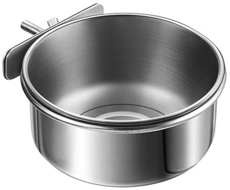 Ciotole per Acqua e Cibo per Pappagalli, Mangiatoia per Uccelli in Acciaio Inox con Morsetto, Ciotola per Uccelli per Parrocchetto, Pappagallo, Ara, Calopsitta