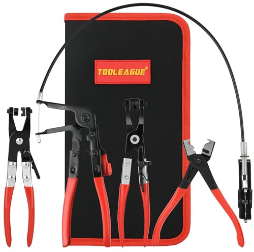 TOOLEAGUE 4Pcs Hose Clamp Pliers Set,Auto Repair Tool Kit