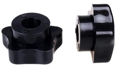 10Pcs M6 M8 M10 M12 M14 Écrou à oreilles Prune Bakélite Serrage à la main Écrous Poignée Étoile Mécanique Noir(M8 OD 39mm)