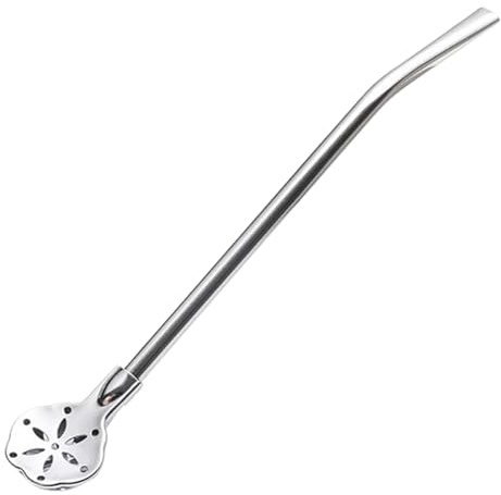Cuillère avec filtre à paille - Paille à infuseur à thé, pailles réutilisables avec filtre à boire | Pailles en forme d'acier inoxydable pour cafés, restaurants, thé au lait