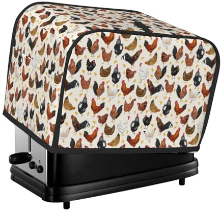 Copertura per tostapane a 2 fette, impermeabile, con tasche, per piccoli elettrodomestici da cucina, protezione dalle impronte digitali, lavabile in lavatrice