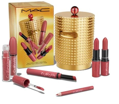 MAC Cosmetics Limited Edition Stay Curious Party Crew Vault - 4 Lipsticks - Lipgloss and Lip Pencil