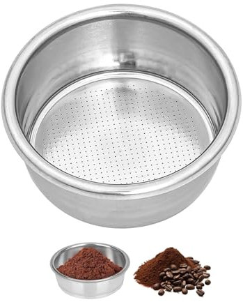 EUYKQNOI Filtri da Caffè in Acciaio Inossidabile, Filtro Macchina Caffe Cestello per Filtro Pressurizzato a Doppio Strato da 51 mm,2 Tazze, Filtro Caffè per Espresso di Filtro Macchina Caffe