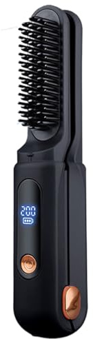Fer à friser rechargeable 2 en 1 avec écran LED - 3 niveaux de température pour fer à friser | Pour hommes, femmes et cheveux courts, longs, bouclés ondulés