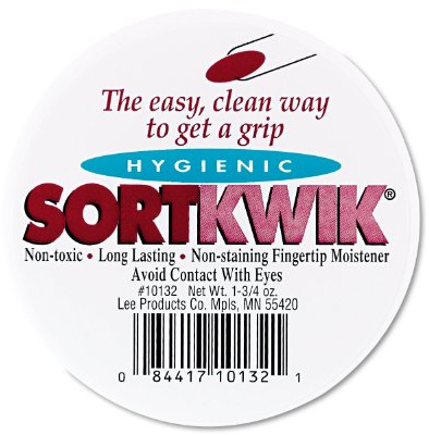 LEE 10132 Sortkwik Fingertip Moisteners, 1 3/4 oz, Pink, 2/Pack
