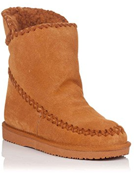 Bottines de style australien pour femmes marron avec semelle compensée 42114