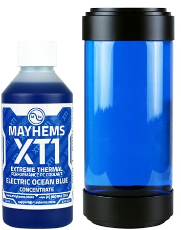 Mayhems - XT1 koncentrerad PC kylvätska - datorvattenkylningsvätska - flytande kylning, termisk prestanda serie, UV, 1 liter, electric ocean blue (blå)