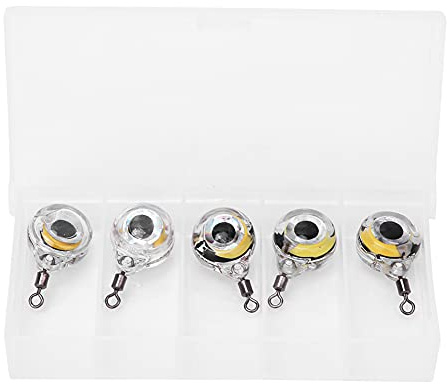 Tbest LED Angeln Licht Angelköder Licht, 5 Stück LED Unterwasser Angellicht Augenförmige Nachtlampe Strobe Blinklicht Lure Attractor Lure Bait Tool