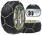 LEYAOYAO Snow Chains, Set of 2 x 12 mm Alloy Steel Car Snow Chains, Durable Snow Chains for Car with Automatic Tensioner (Size 90)