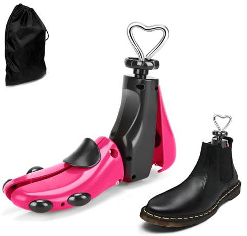CuteHome Schuhspanner Damen und Herren,Stiefeldehner,Schuhdehner Schuhweiter für Einstellbare Länge und Breite (1 Stück),Rot